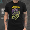 Anthrax Not Man Brain Skull Graphic Heavy Metal T Shirt