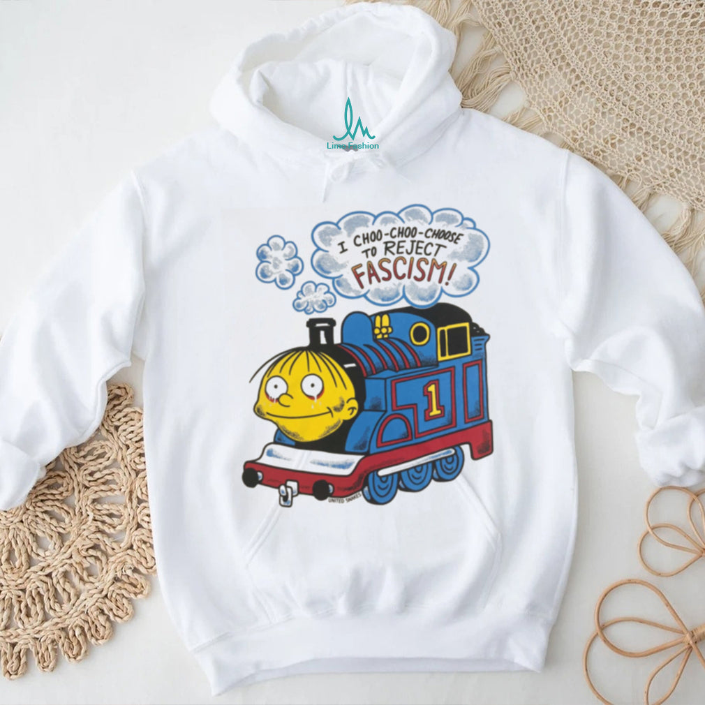 Anti Fascist Thomas Train Parody Funny Political Graphic T Shirt