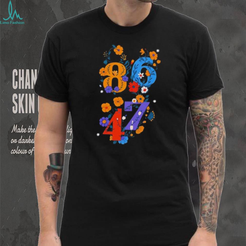 Anti Trump 8647 flowers illustrated shirt