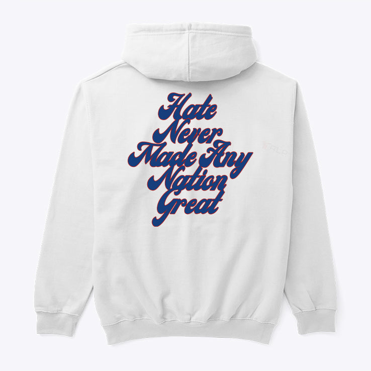 Anti Trump Fuck Ice Hate No Human Is Illegal Never Made Any Nation Great Hoodie