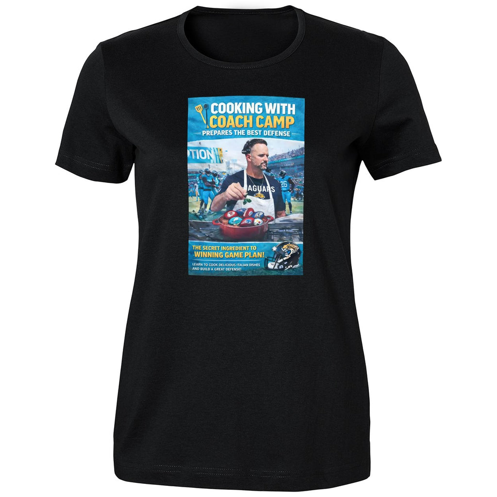 Antonio Johnson With Cooking With Coach Camp Shirt