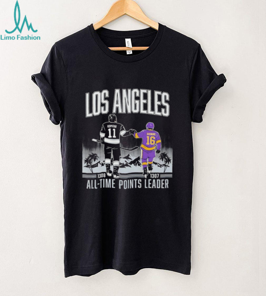 Anze Kopitar & Marcel Dionne Los Angeles Kings All Time Points Leader T Shirt
