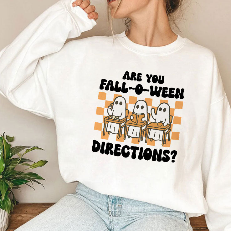 Are You Fall-O-Ween Directions Ghost Teacher T Shirt
