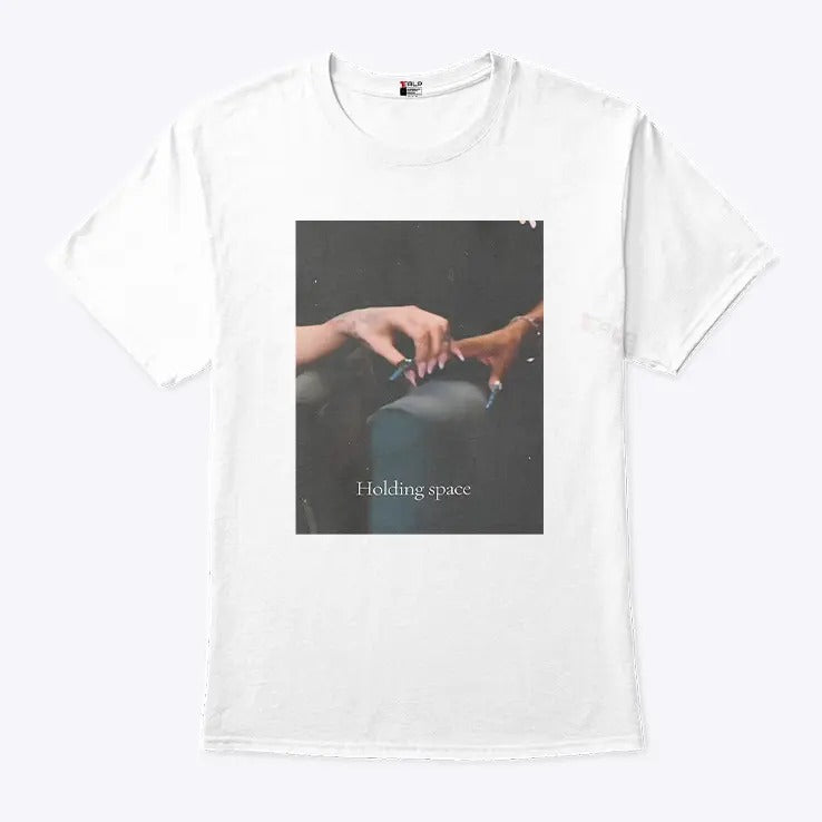 Ariana Holding Cynthia Finger Holding Space Wicked T Shirt