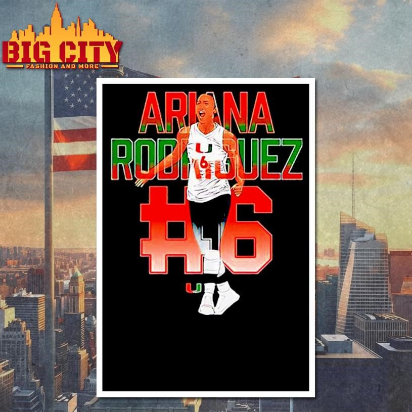 Ariana Rodriguez Miami Volleyball NCAA Legends Caricature Shirt