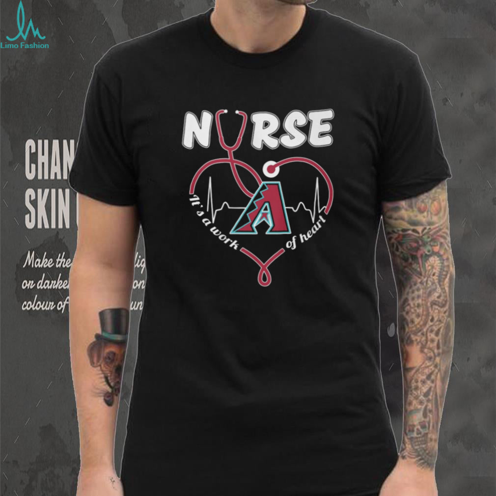 Arizona Baseball Nurse T Shirt Nursing Heartbeat Stethoscope Gift