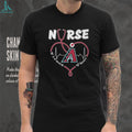 Arizona Baseball Nurse T Shirt Nursing Heartbeat Stethoscope Gift