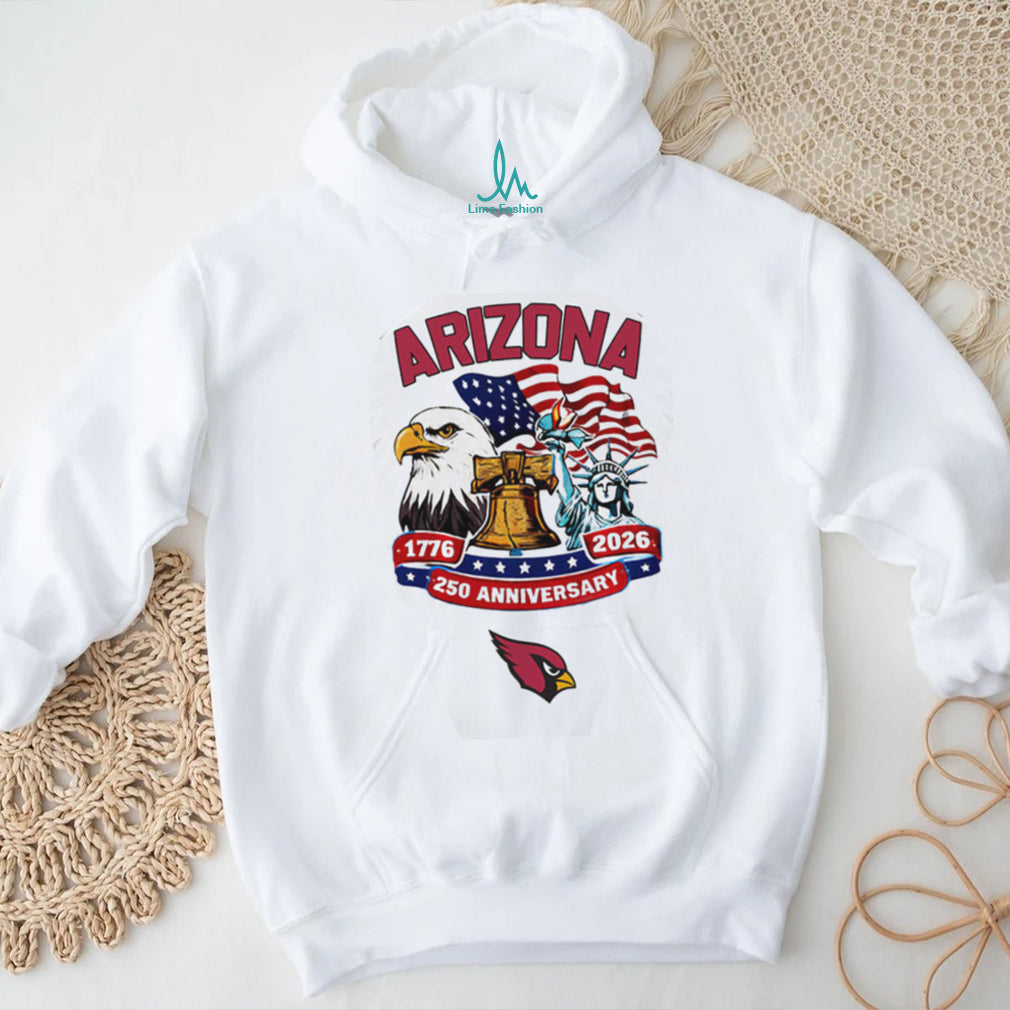 Arizona Cardinals 250th Anniversary American Independence 1776 2026 Custom Jersey T Shirt