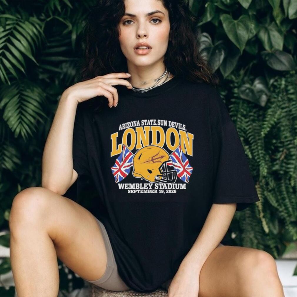 Arizona State Sun Devils London Wembley Stadium September 19 2026 Football Black T shirt
