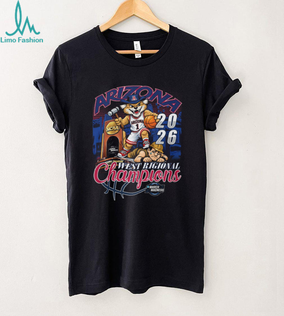 Arizona Wildcats 2026 NCAA West Regional Champions Mascot T Shirt