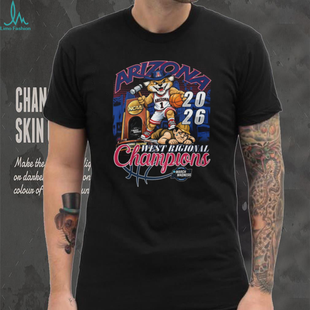 Arizona Wildcats 2026 NCAA West Regional Champions Mascot T Shirt