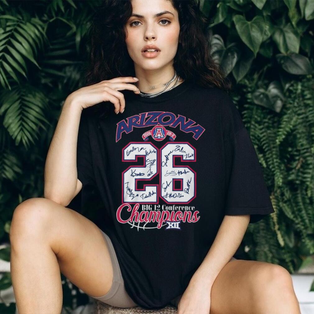 Arizona Wildcats Big 12 Conference Champions 2026 Signature T Shirt