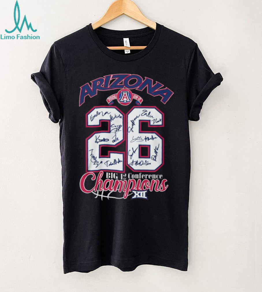 Arizona Wildcats Big 12 Conference Champions 2026 Signature T Shirt