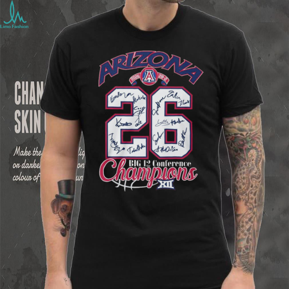 Arizona Wildcats Big 12 Conference Champions 2026 Signature T Shirt