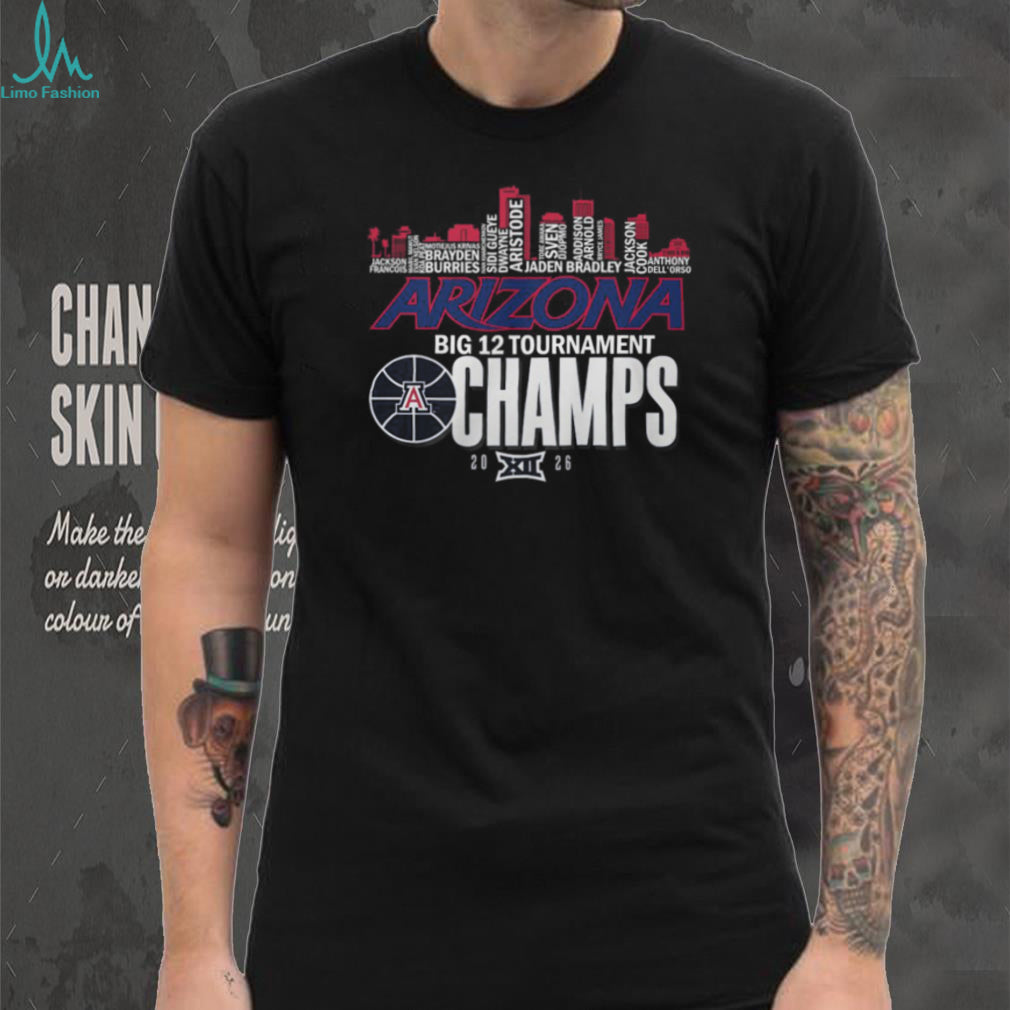 Arizona Wildcats Big 12 Tournament 2026 Champions Skyline T Shirt
