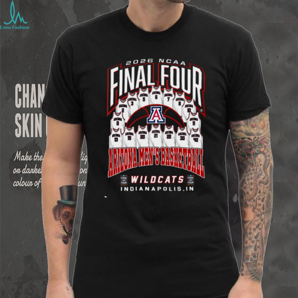 Arizona Wildcats Men’s Basketball 2026 Final Four Roster Jersey Design T Shirt