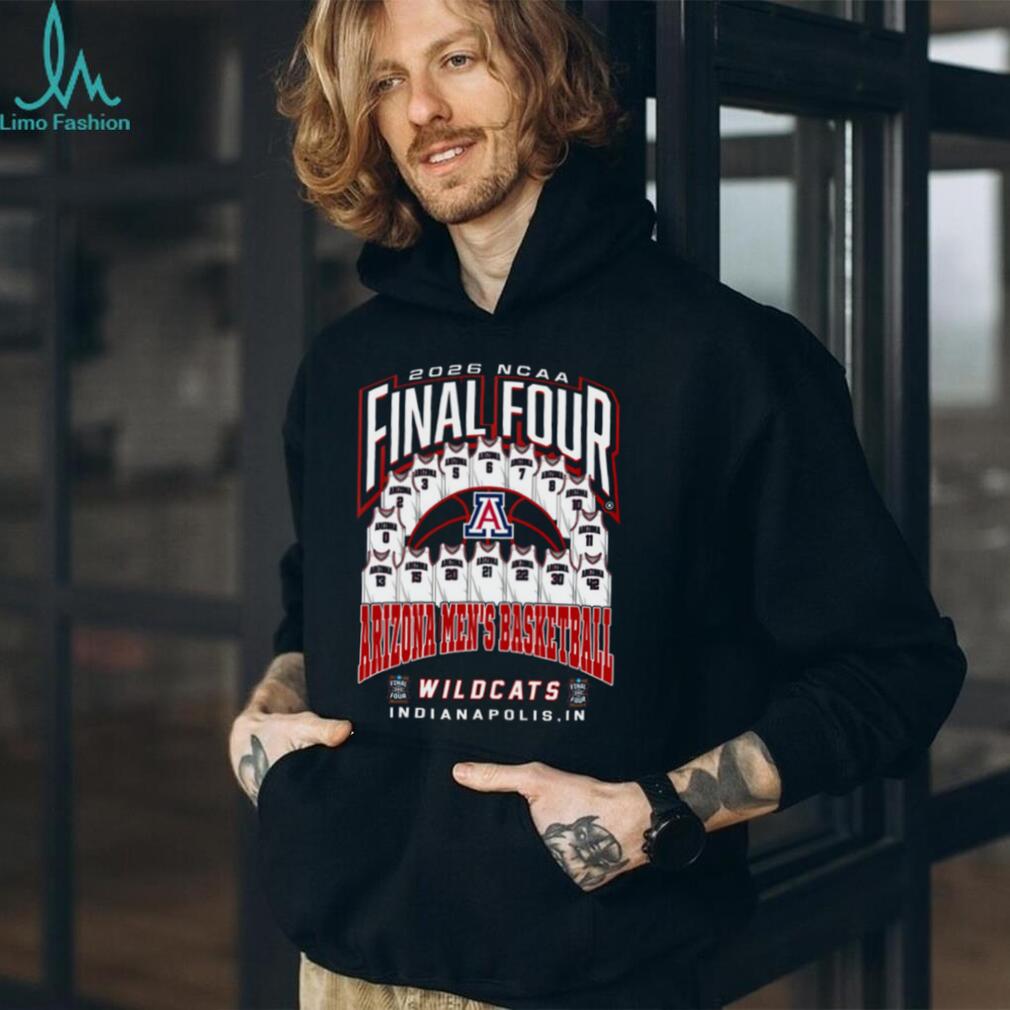 Arizona Wildcats Men’s Basketball 2026 Final Four Roster Jersey Design T Shirt