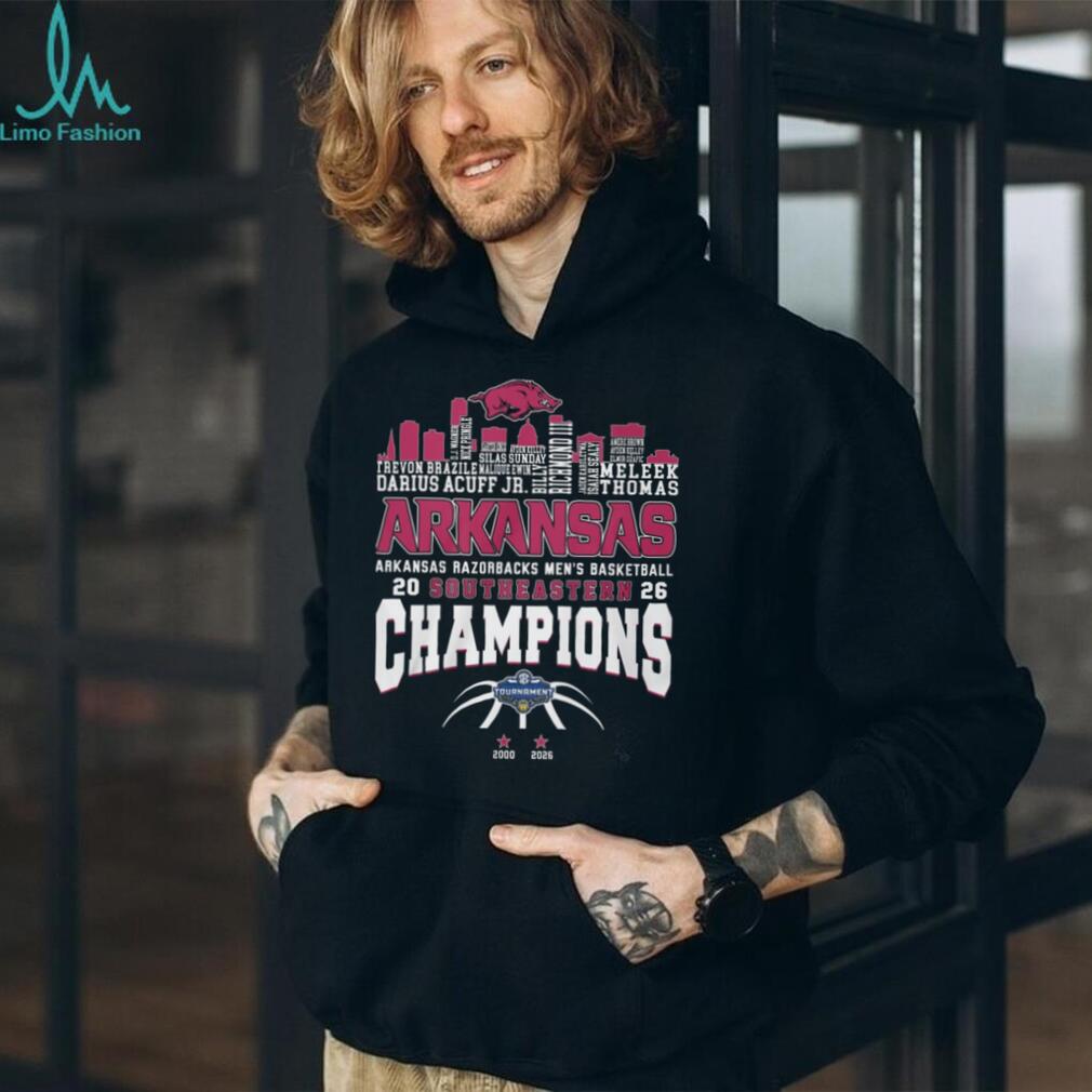 Arkansas Razorbacks 2026 SEC Basketball Champions City Skyline Shirt