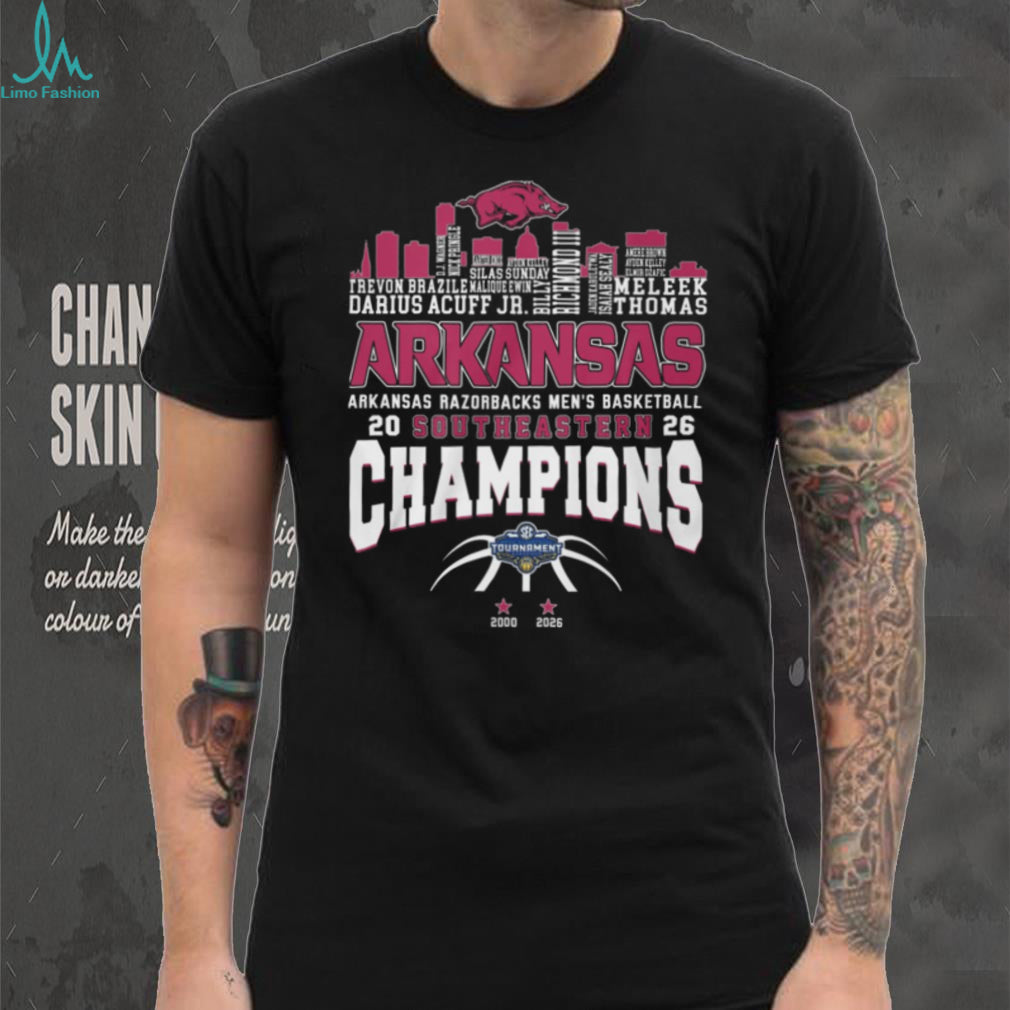 Arkansas Razorbacks 2026 SEC Basketball Champions City Skyline Shirt