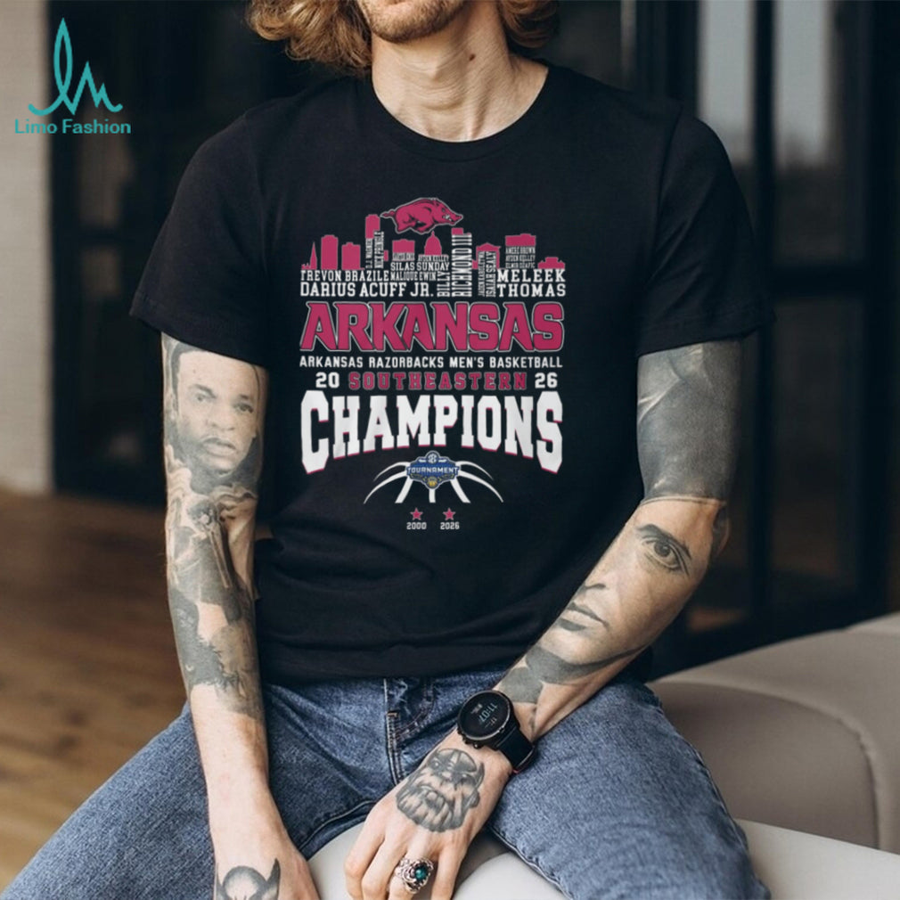 Arkansas Razorbacks 2026 SEC Basketball Champions City Skyline Shirt