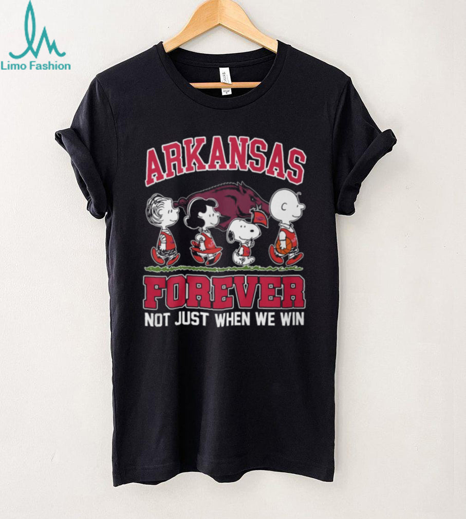 Arkansas Razorbacks Peanuts Forever Not Just When We Win T Shirt