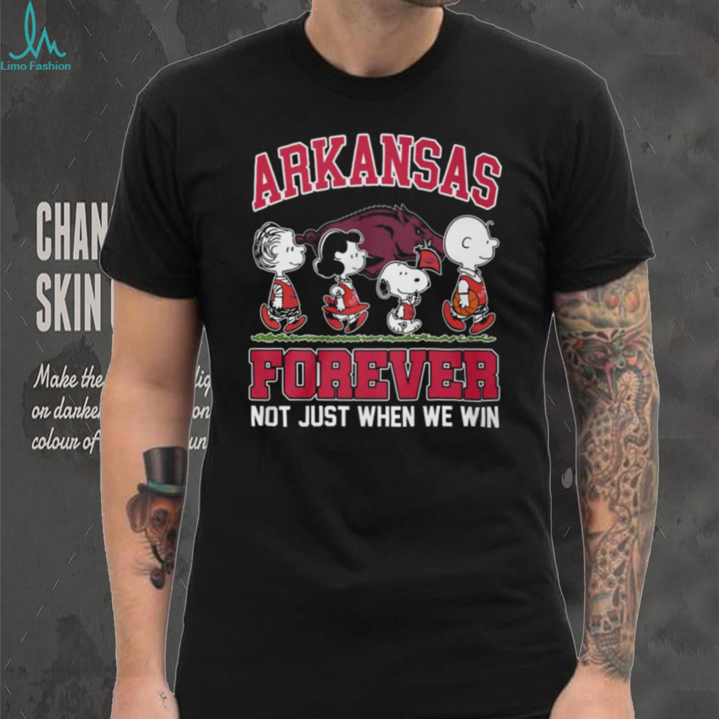 Arkansas Razorbacks Peanuts Forever Not Just When We Win T Shirt
