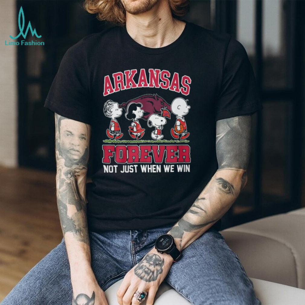 Arkansas Razorbacks Peanuts Forever Not Just When We Win T Shirt