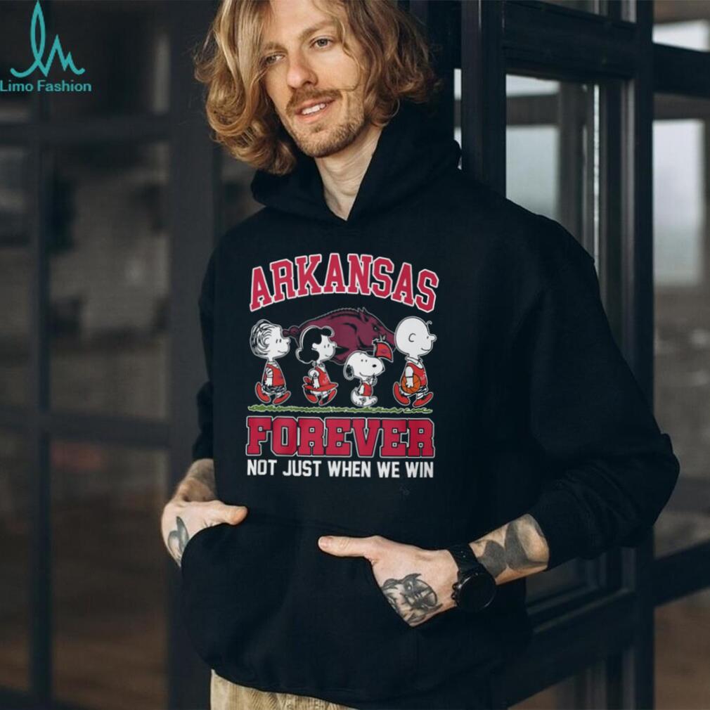 Arkansas Razorbacks Peanuts Forever Not Just When We Win T Shirt