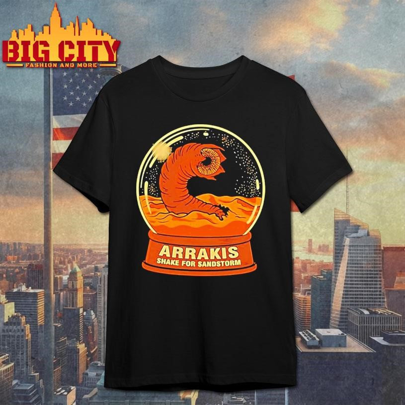 Arrakis Shake For Sandstorm Dune Shai Hulud Sandworm Desert Snow Globe Shirt
