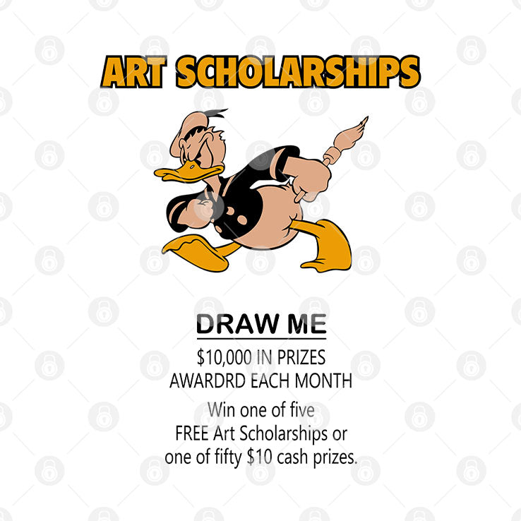 Art Scholarships Draw Me Vintage Cartoon Duck Shirt