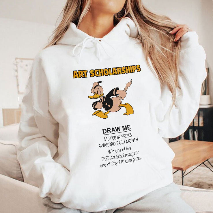 Art Scholarships Draw Me Vintage Cartoon Duck Shirt