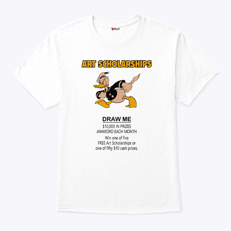 Art Scholarships Draw Me Vintage Cartoon Duck Shirt