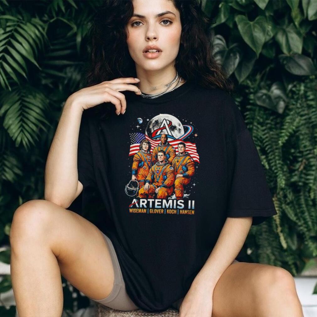 Artemis II NASA Moon Mission Crew Members Graphic T Shirt