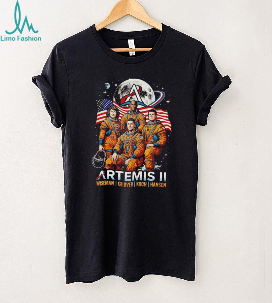 Artemis II NASA Moon Mission Crew Members Graphic T Shirt