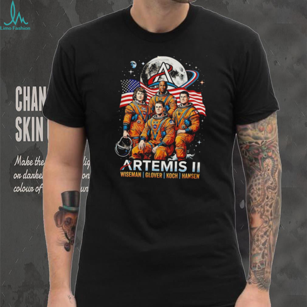 Artemis II NASA Moon Mission Crew Members Graphic T Shirt