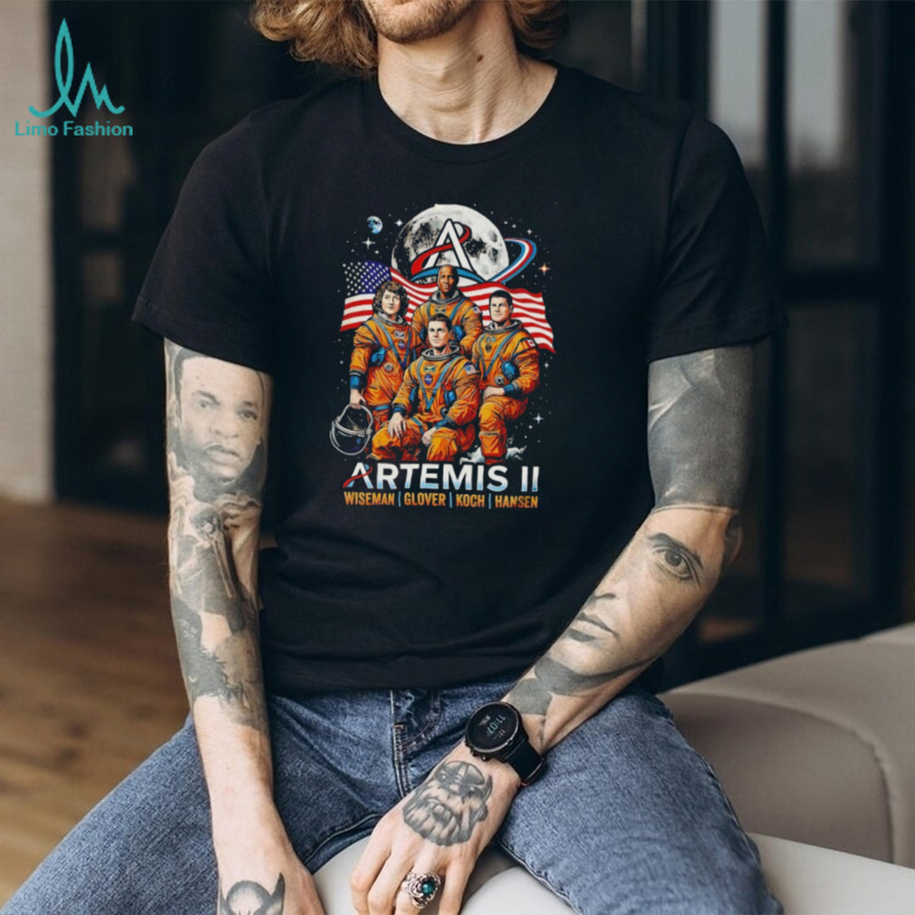 Artemis II NASA Moon Mission Crew Members Graphic T Shirt