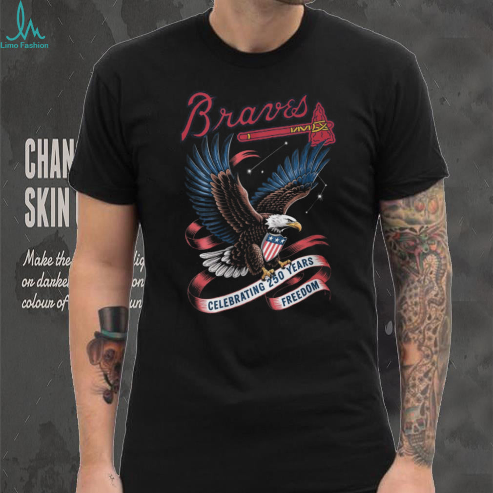 Atlanta Braves 250 Years of Freedom Patriotic Eagle Graphic T Shirt