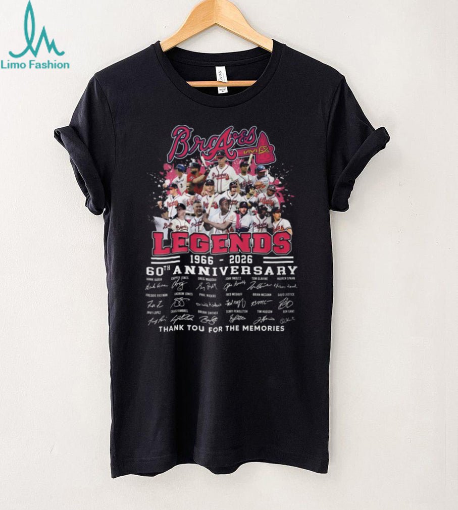 Atlanta Braves 60th Anniversary 1966 2026 Legends Signatures T Shirt