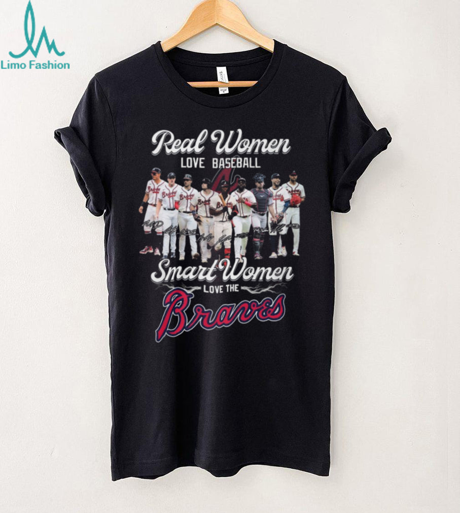 Atlanta Braves Baseball Fan Real Women Smart Women Graphic Shirt