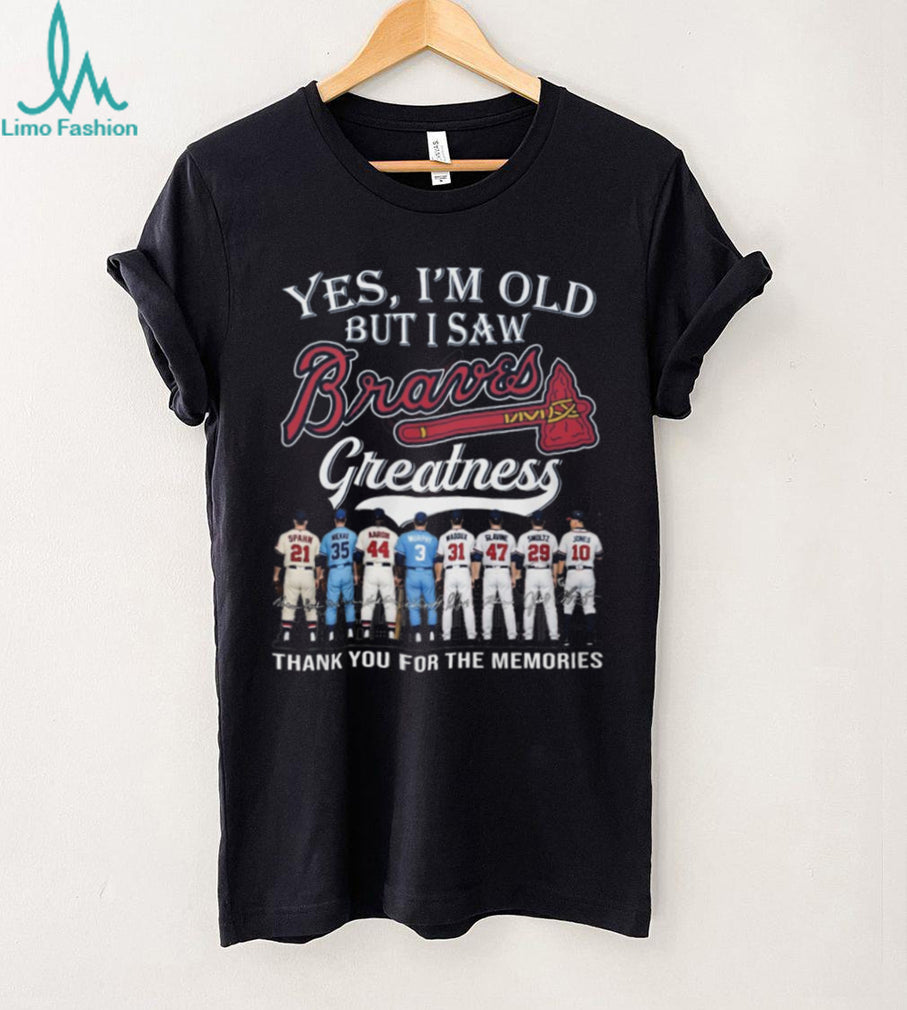 Atlanta Braves Baseball Greatness Legends Team Roster Vintage Unisex Fan Shirt