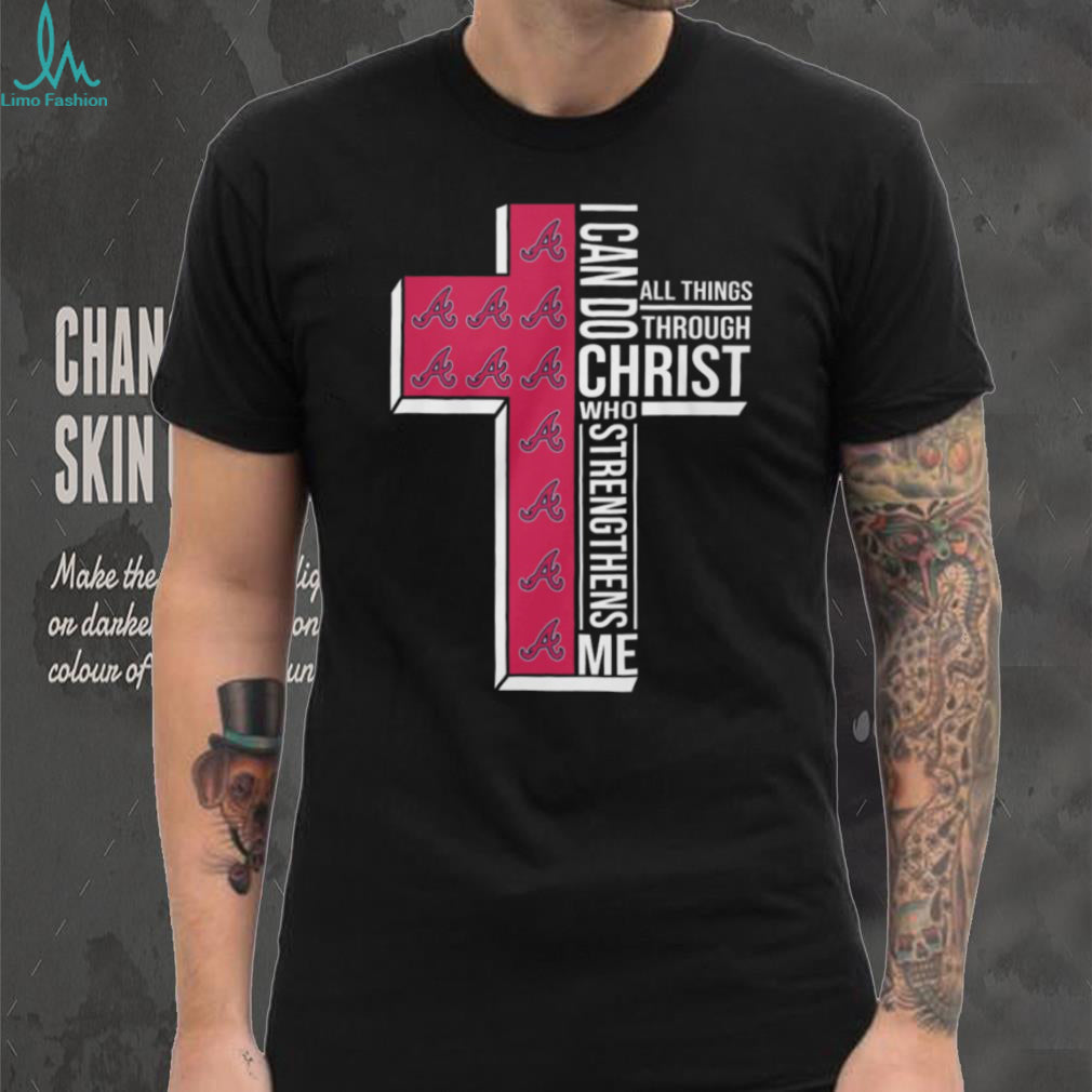 Atlanta Braves Christian Cross T Shirt Philippians 4 13 Bible Verse
