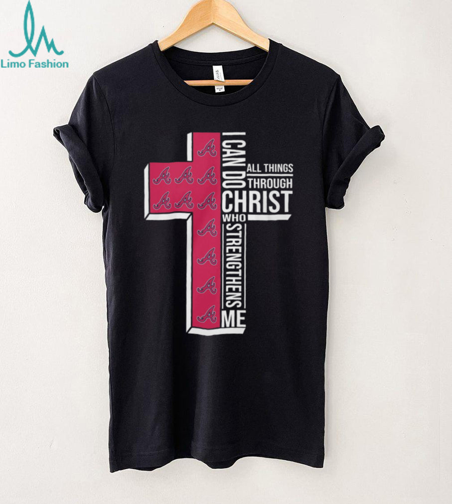 Atlanta Braves Christian Cross T Shirt Philippians 4 13 Bible Verse
