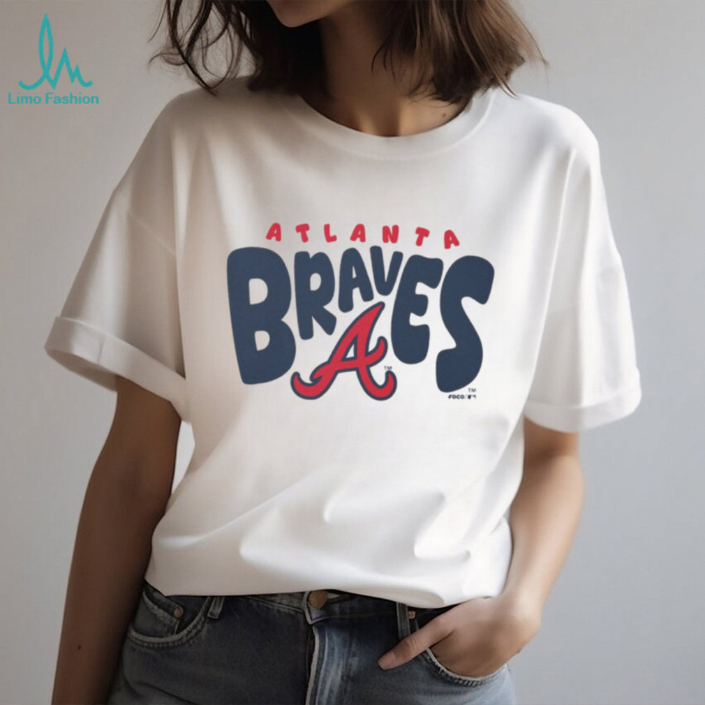 Atlanta Braves Heather Oatmeal Retro Script Pullover T shirt