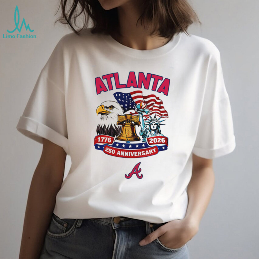 Atlanta Braves Patriotic 250th Anniversary Liberty Bell Baseball Jersey T Shirt