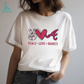 Atlanta Braves Peace Love Braves Baseball Logo T Shirt