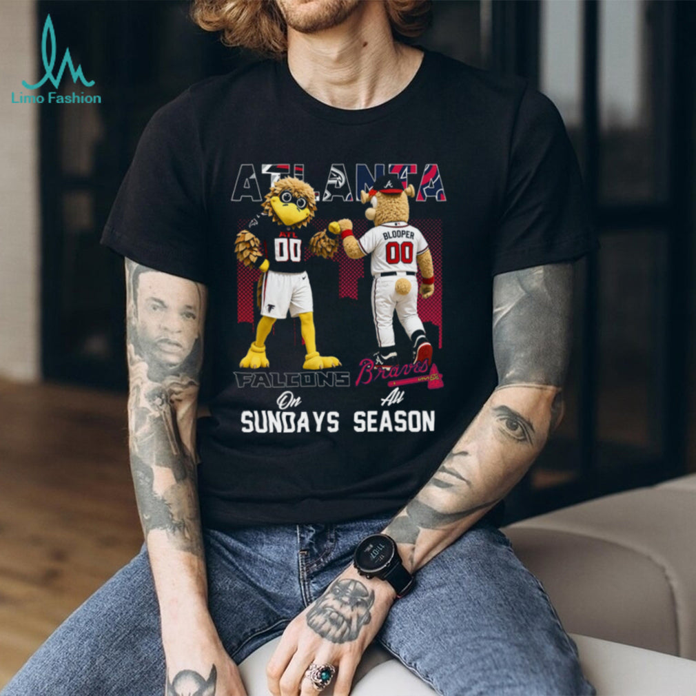 Atlanta Falcons And Braves Mascots Football Baseball Shirt