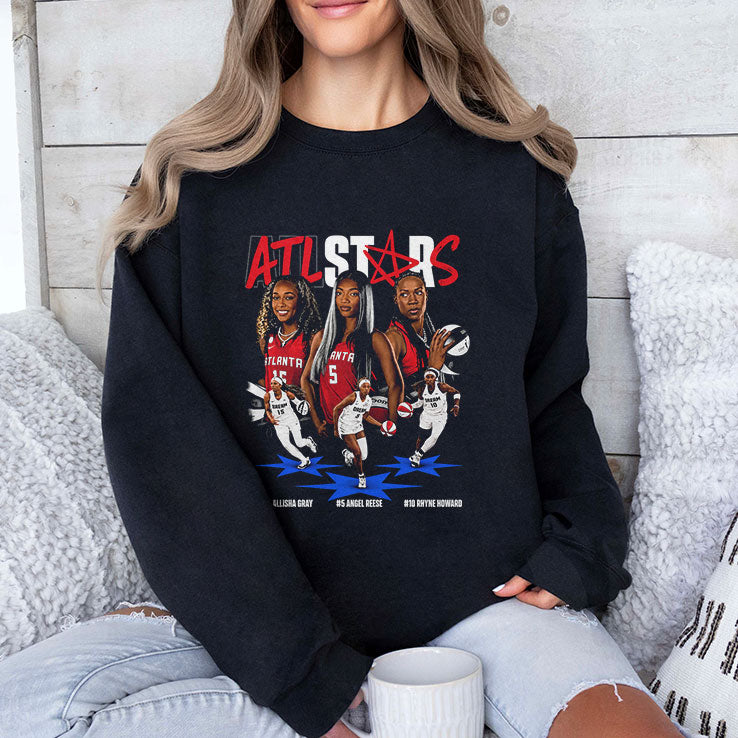 Atlanta Stars Allisha Gray Angel Reese Rhyne Howard 2026 T Shirt