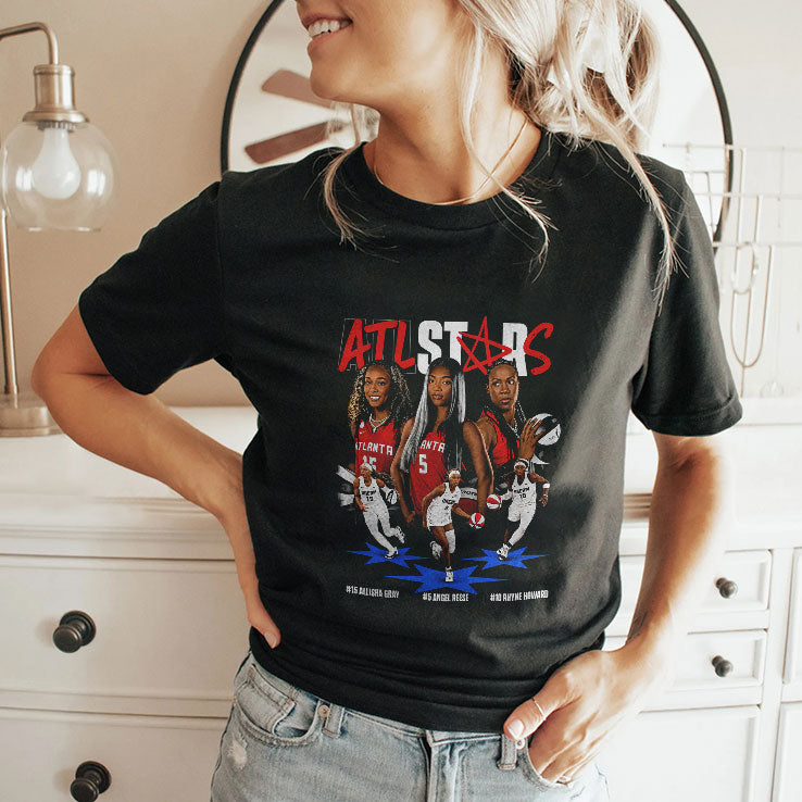 Atlanta Stars Allisha Gray Angel Reese Rhyne Howard 2026 T Shirt