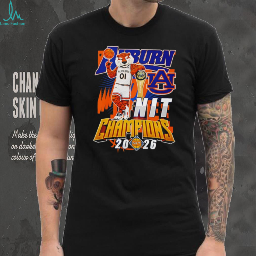 Auburn Tigers 2026 NIT Champions Basketball Mascot T Shirt