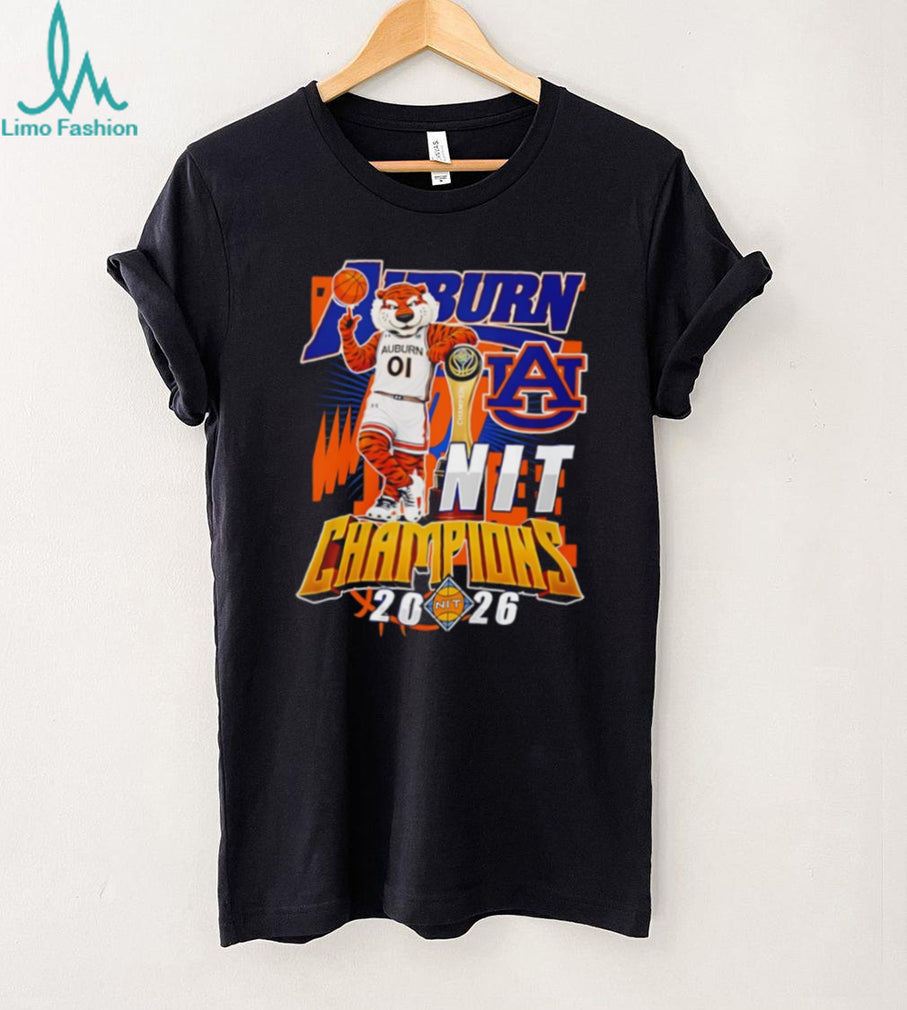 Auburn Tigers 2026 NIT Champions Basketball Mascot T Shirt